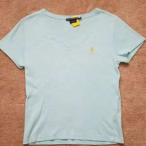 New Women's Ralph Lauren Vneck Top